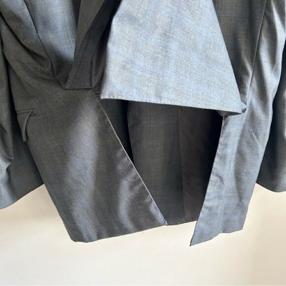 ERMENEGILDO Zegna Blue Grey Wool Blazer 15 milmil 15 size 52 - Picture 10 of 11